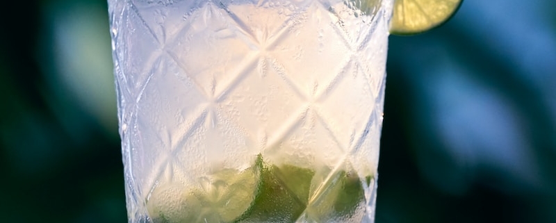 clear liquid inside clear drinking glass