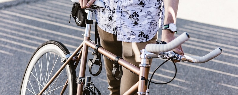 person in white and black button-up top